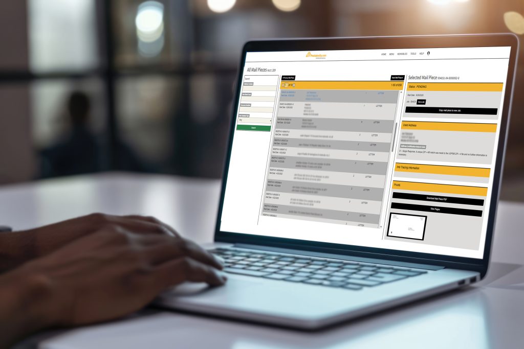 Tracking status of mail to addresses