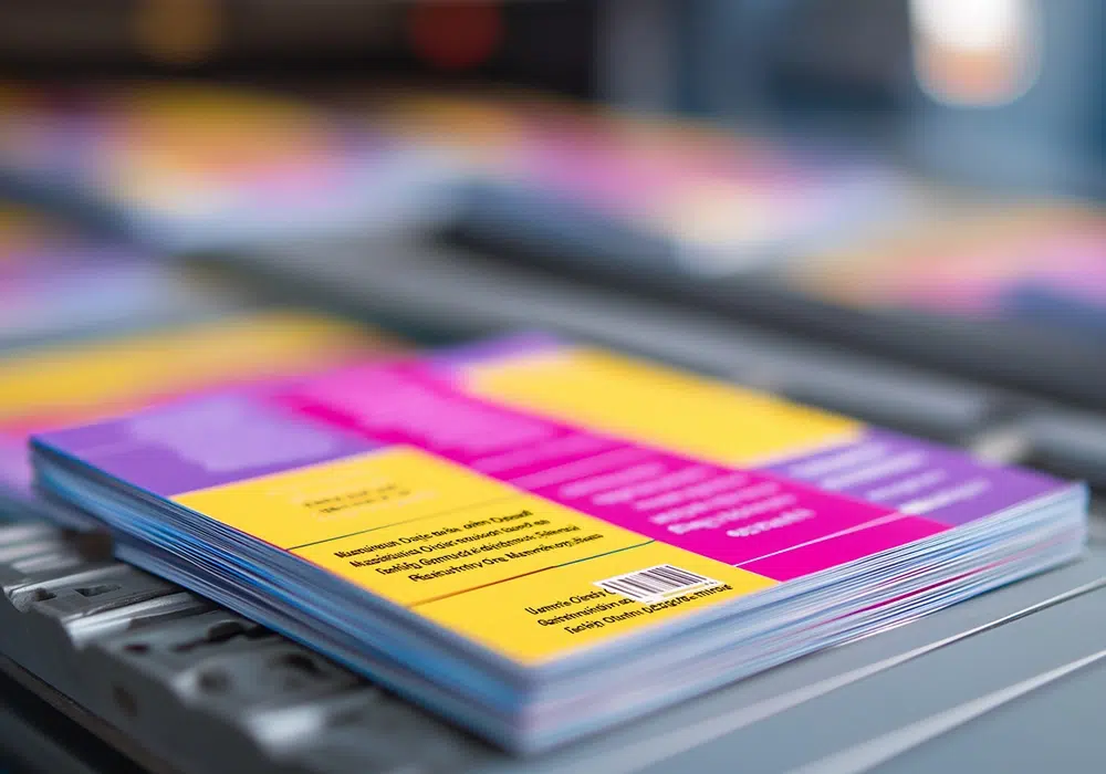 Stack of direct mail postcards